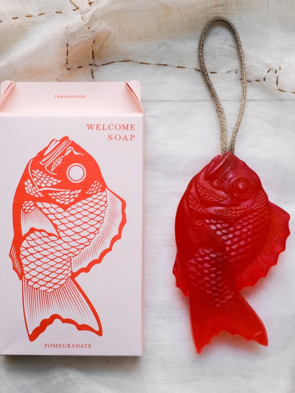 NWT - Tamanohada - Welcome Gift Soap - Pomegranate